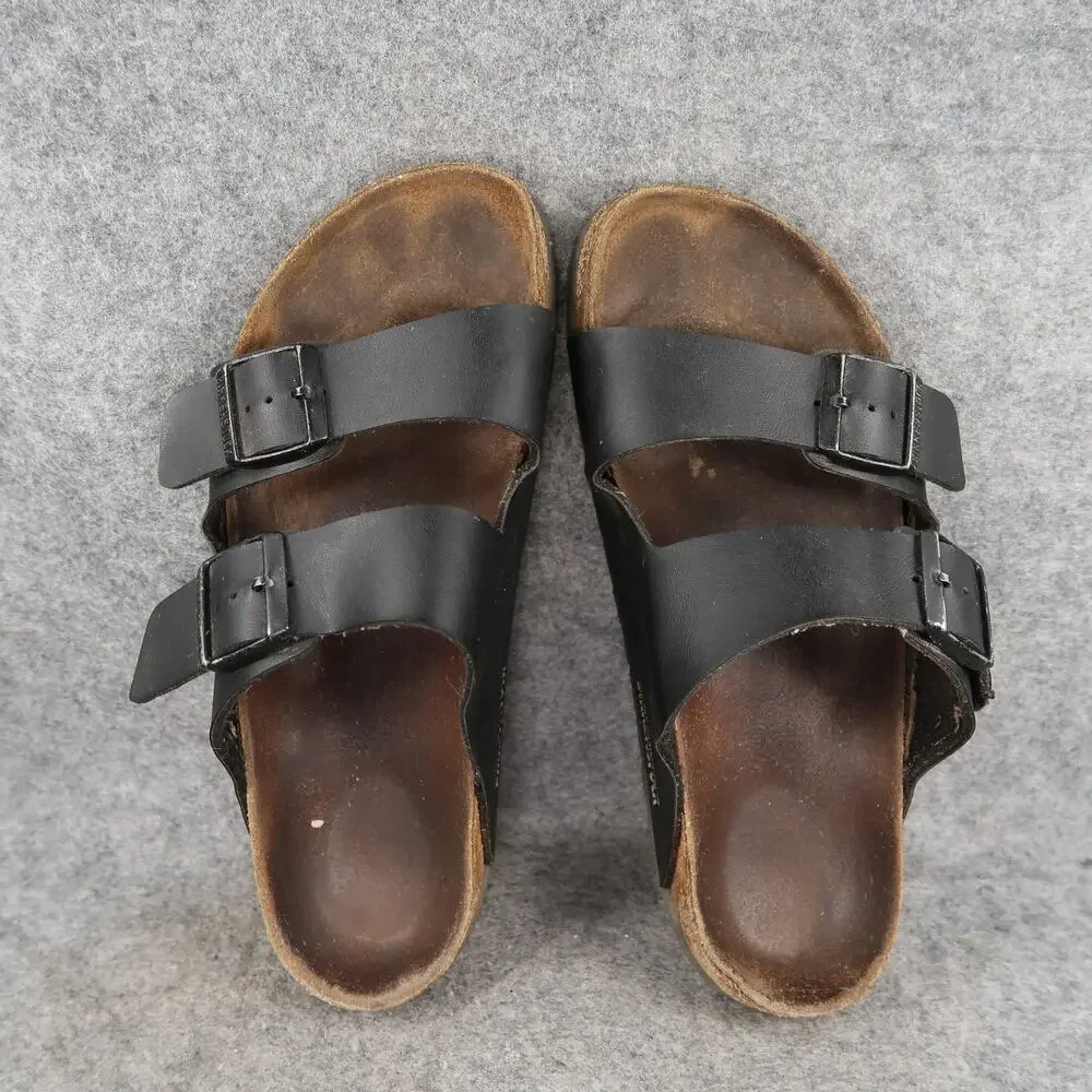 Birkenstock Shoes Womens 40 Sandals Slide Slip On Arizona Birko Flor Cork Casual - Picture 6 of 12